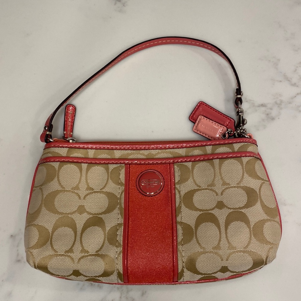 Coach monogram clutch